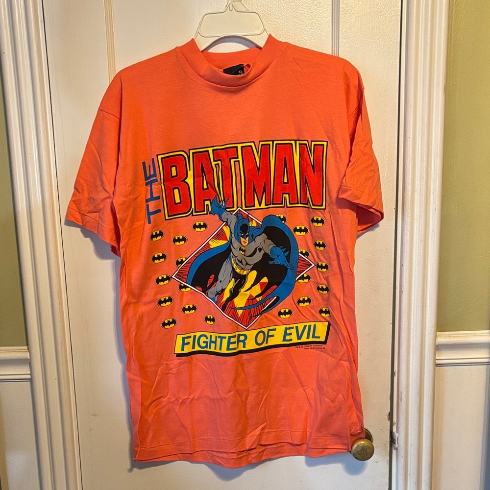 Batman Fighter of Evil Graphic Tee - Orange